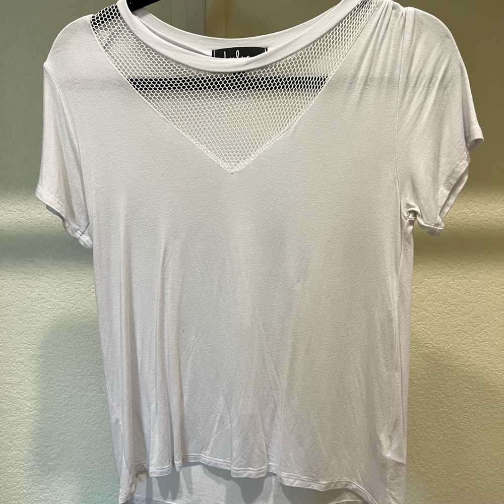 Fishnet v-neck T-shirt